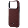 Etui Mercedes Leather Semi Wrap Wood     Effect MagSafe do iPhone 17 Pro Max czerwony
